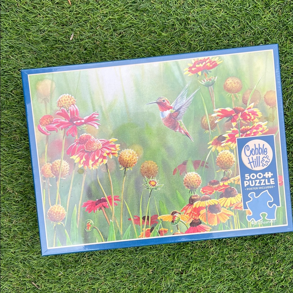 NEW SEALED Cobble Hill 500pc puzzle 🧩 Rufous hummingbird. •45040•